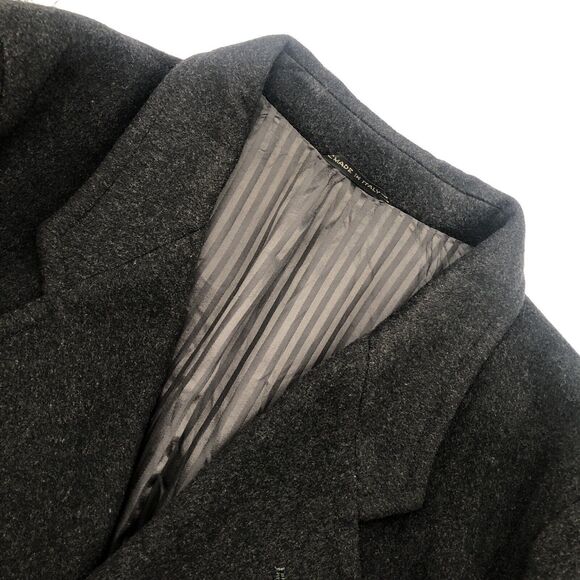 Other - Mario Valente Double Breasted Mens Italian Wool Overcoat Size 44S Charcoal Gray